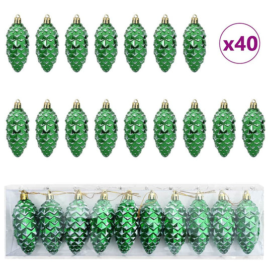 Weihnachts-Tannenzapfen Ball 40 pcs Grün