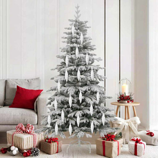 Weihnachtliche Spiralenform Kugel 40 pcs Silber