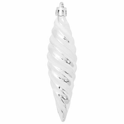Weihnachtliche Spiralenform Kugel 40 pcs Silber