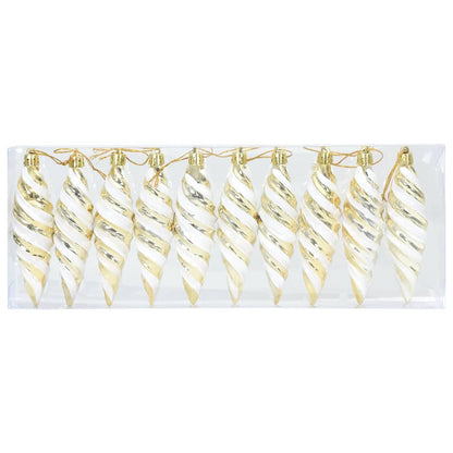 Weihnachtliche Spiralenform Kugel 40 pcs Gold