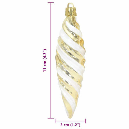 Weihnachtliche Spiralenform Kugel 40 pcs Gold