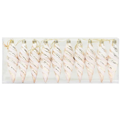 Weihnachtliche Spiralenform Kugel 40 pcs Champagner