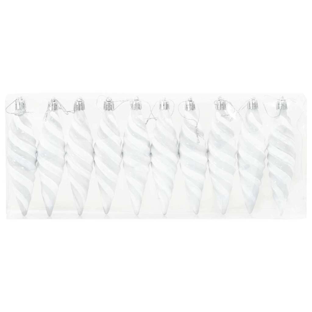 Weihnachtliche Spiralenform Kugel 40 pcs Weiß