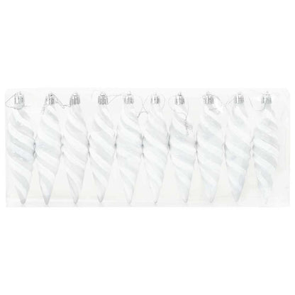 Weihnachtliche Spiralenform Kugel 40 pcs Weiß