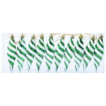 Weihnachtliche Spiralenform Kugel 40 pcs Grün