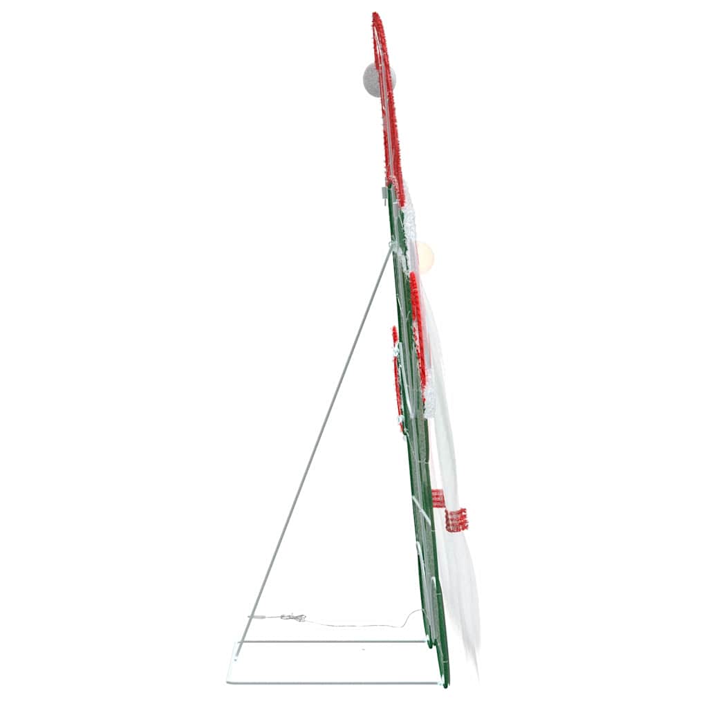 Leuchtender Gnom Warmes Weiß 71 x 64 cm Lametta-Stoff