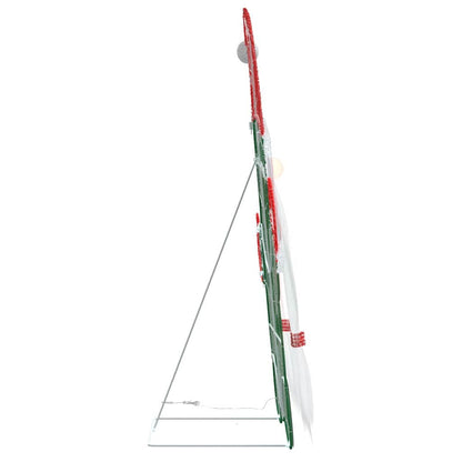 Leuchtender Gnom Warmes Weiß 71 x 64 cm Lametta-Stoff