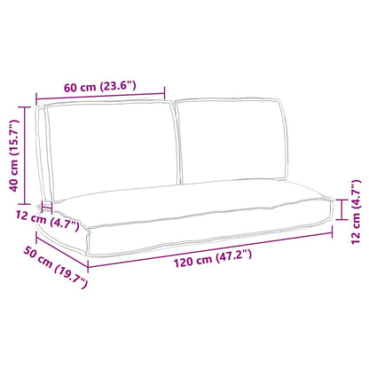 Pallet Kissen Set mit Kissen 3 pcs Königsblau 120 x 50 x 12 cm