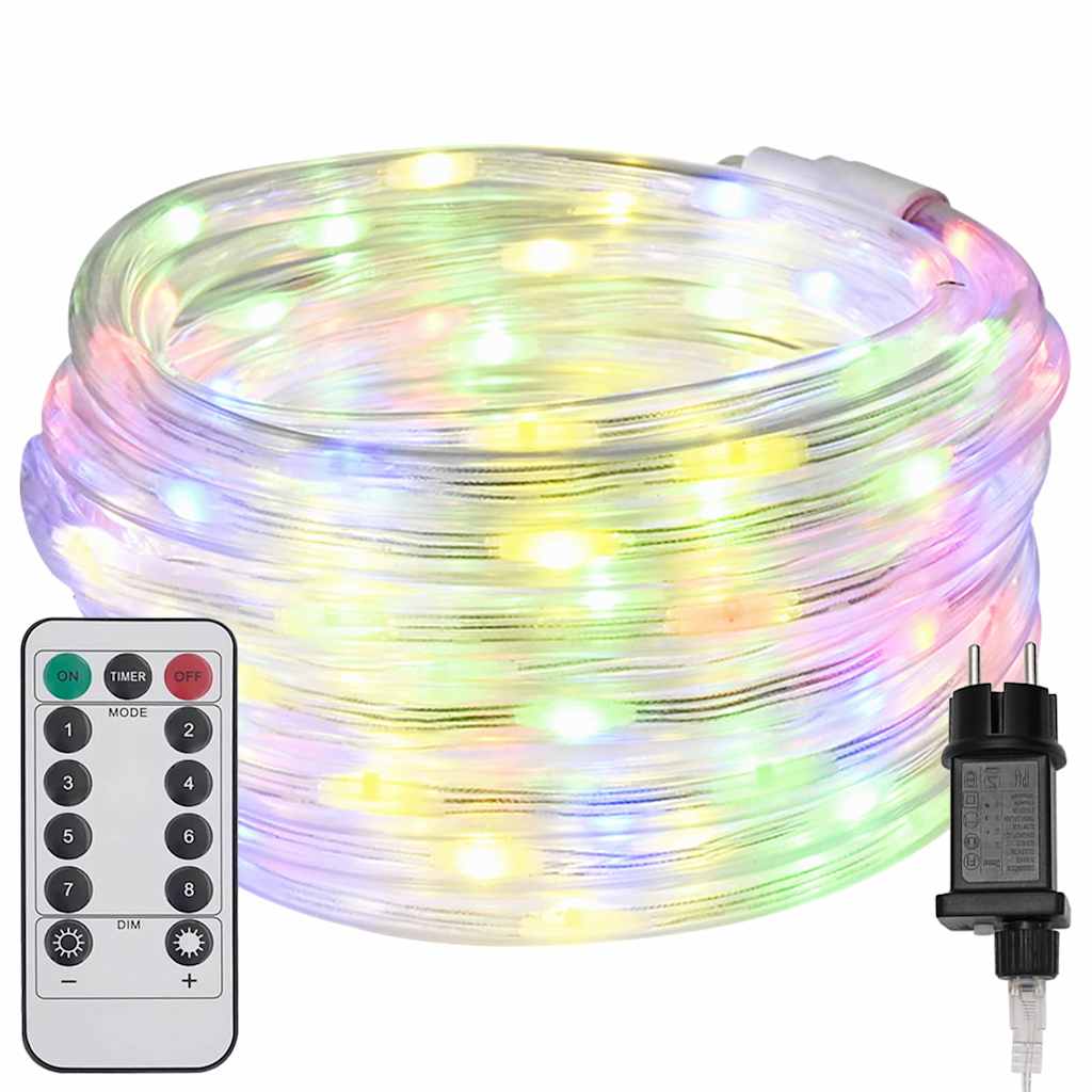 Lichtseil mit 2400 LEDs Mehrfarbig 100 m PVC
