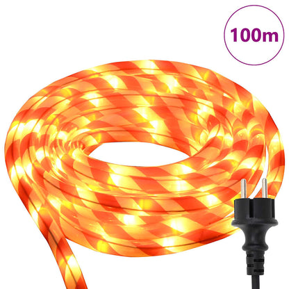 Lichtseil mit 2400 LEDs Warmes Weiß 100 m PVC