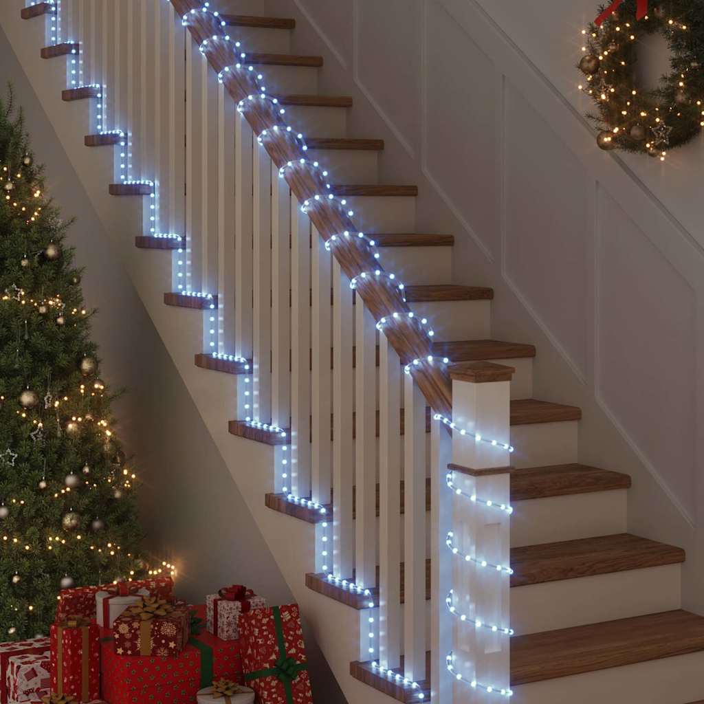 Lichtseil mit 120 LEDs Kaltweiß 5 m PVC