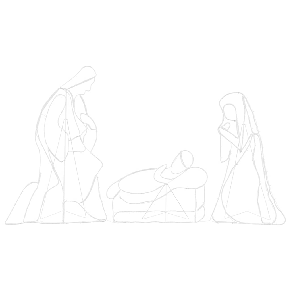 Beleuchtete Krippenszene Mehrfarbig 112 x 72 cm PVC