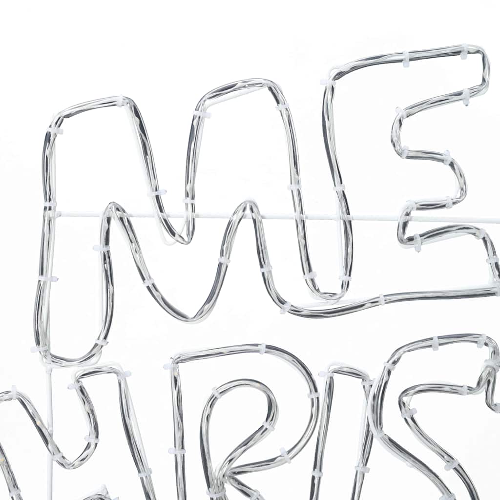 Weihnachtsschild mit 240 LEDs Mehrfarbig 100 x 50 cm PVC