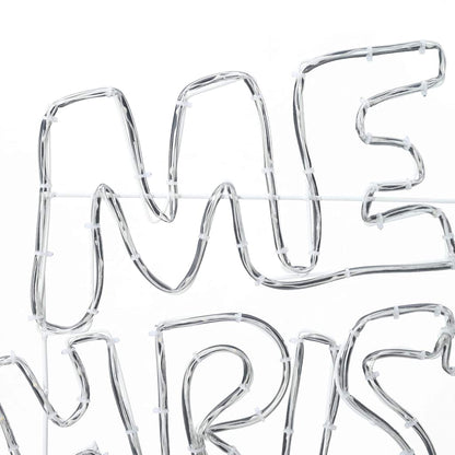 Weihnachtsschild mit 240 LEDs Mehrfarbig 100 x 50 cm PVC