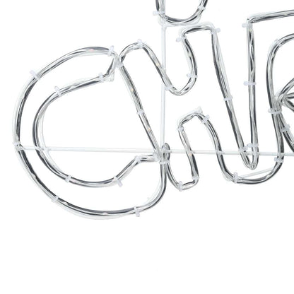 Weihnachtsschild mit 240 LEDs Mehrfarbig 100 x 50 cm PVC