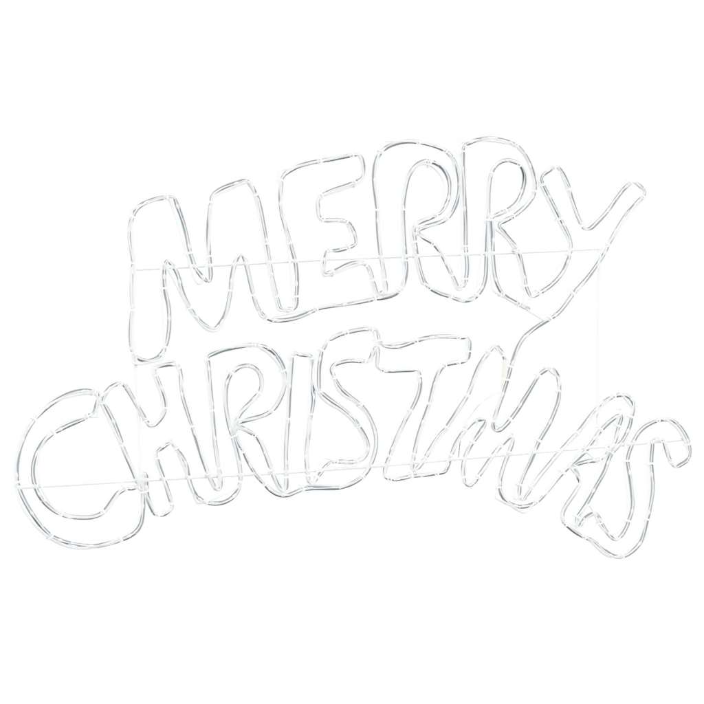 Weihnachtsschild mit 240 LEDs Mehrfarbig 100 x 50 cm PVC