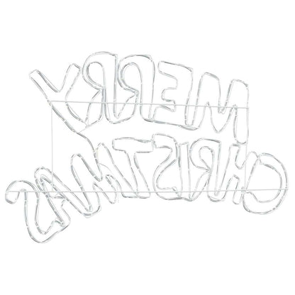 Weihnachtsschild mit 240 LEDs Mehrfarbig 100 x 50 cm PVC