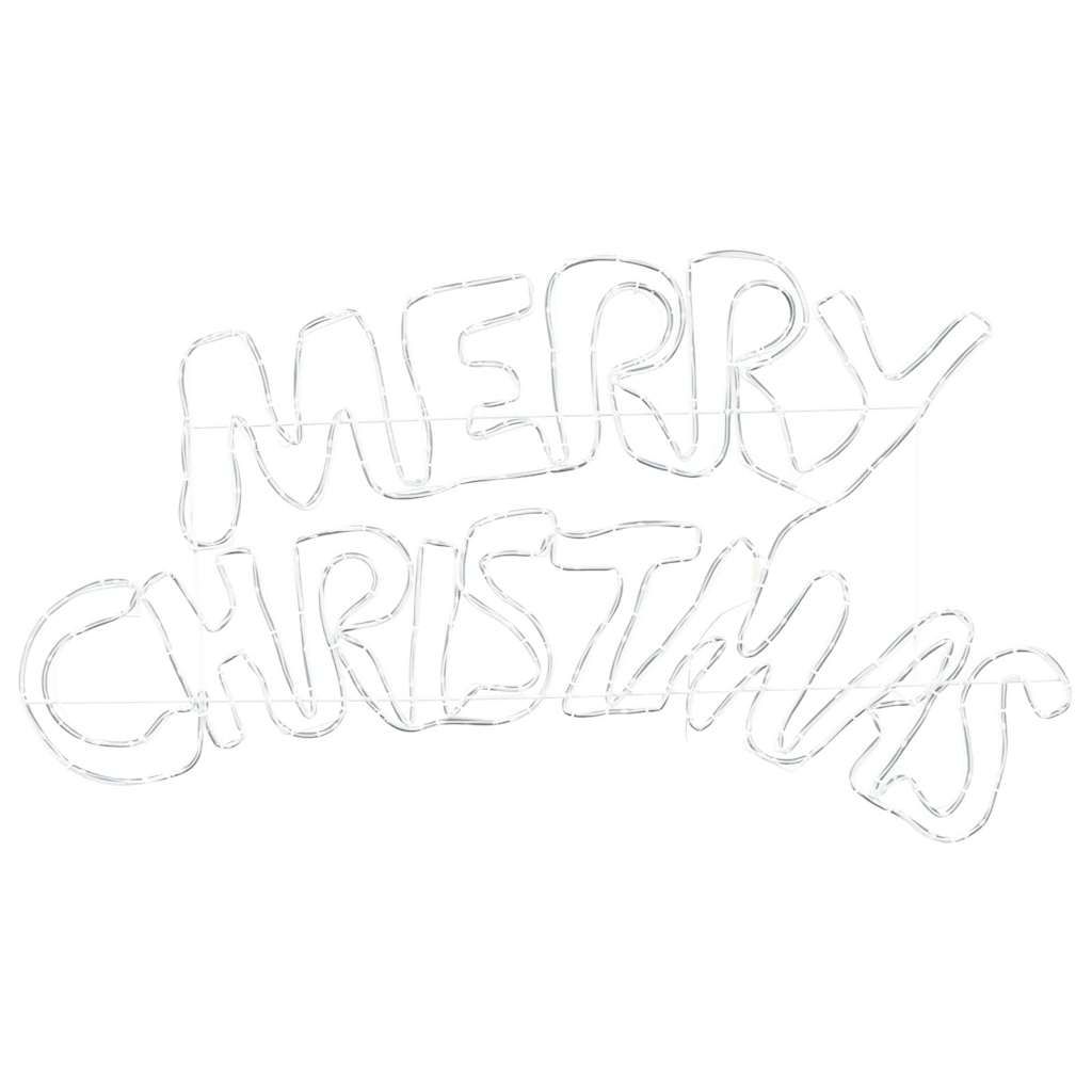 Weihnachtsschild mit 240 LEDs Mehrfarbig 100 x 50 cm PVC