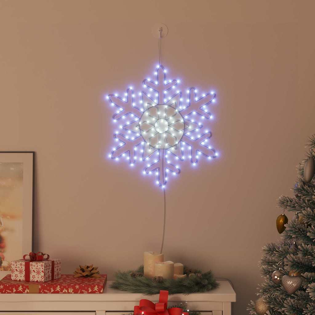 Weihnachts Schneeflocke Blau 55.5 x 55.5 x 0.75cm PVC