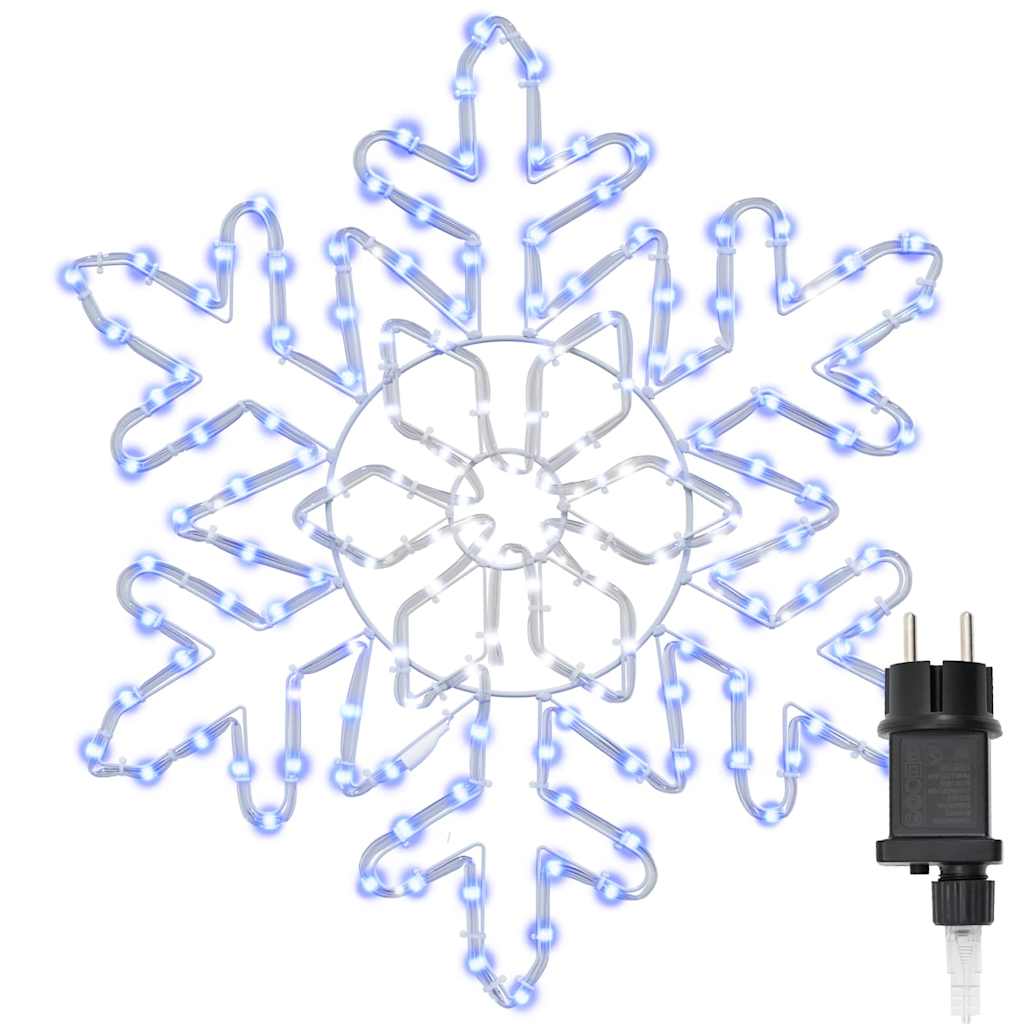 Weihnachts-Schneeflocke Blau 55.5 x 55.5 x 0.75cm PVC