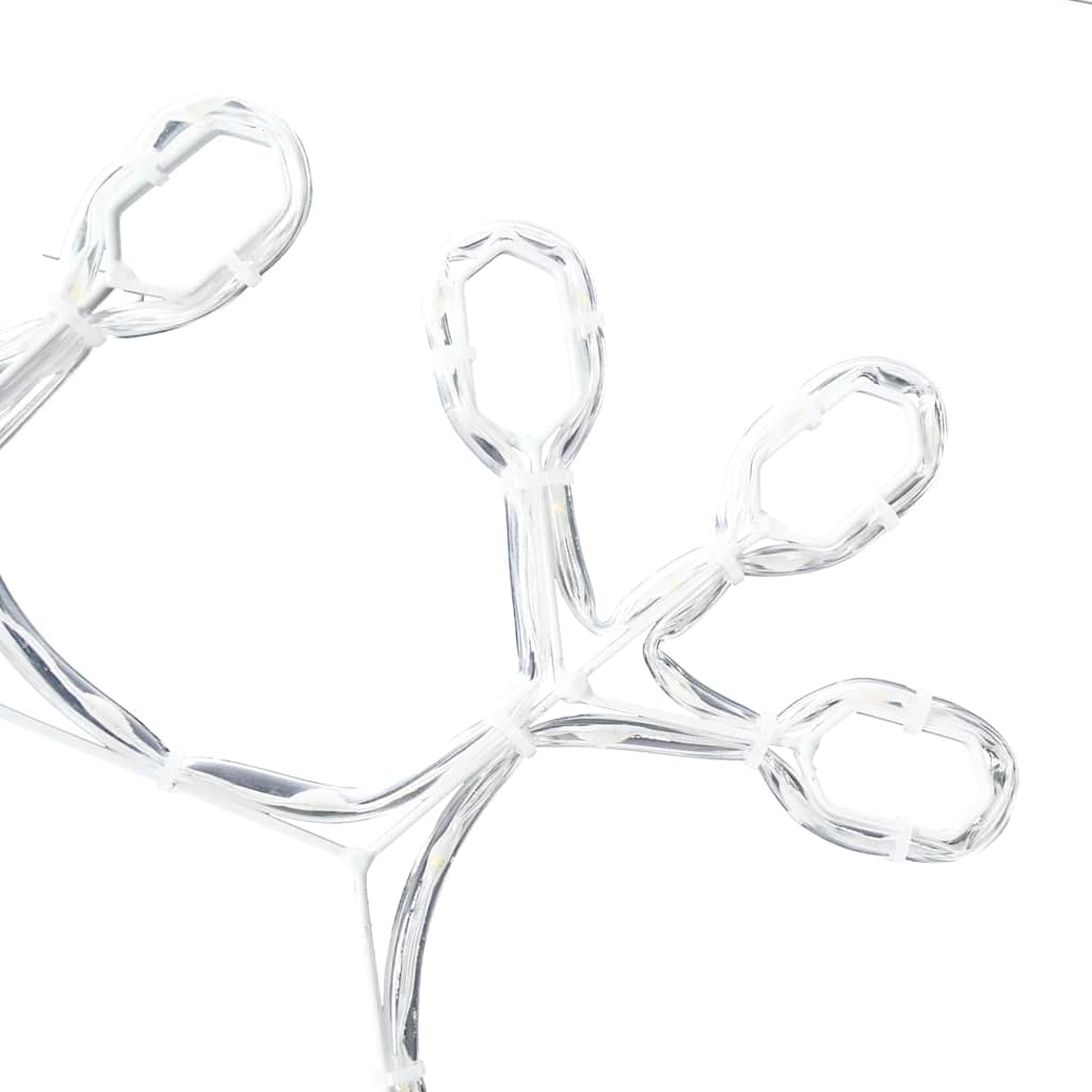 Weihnachts-Schneeflocke mit 252 LEDs Warmes Weiß 45 x 38 cm PVC