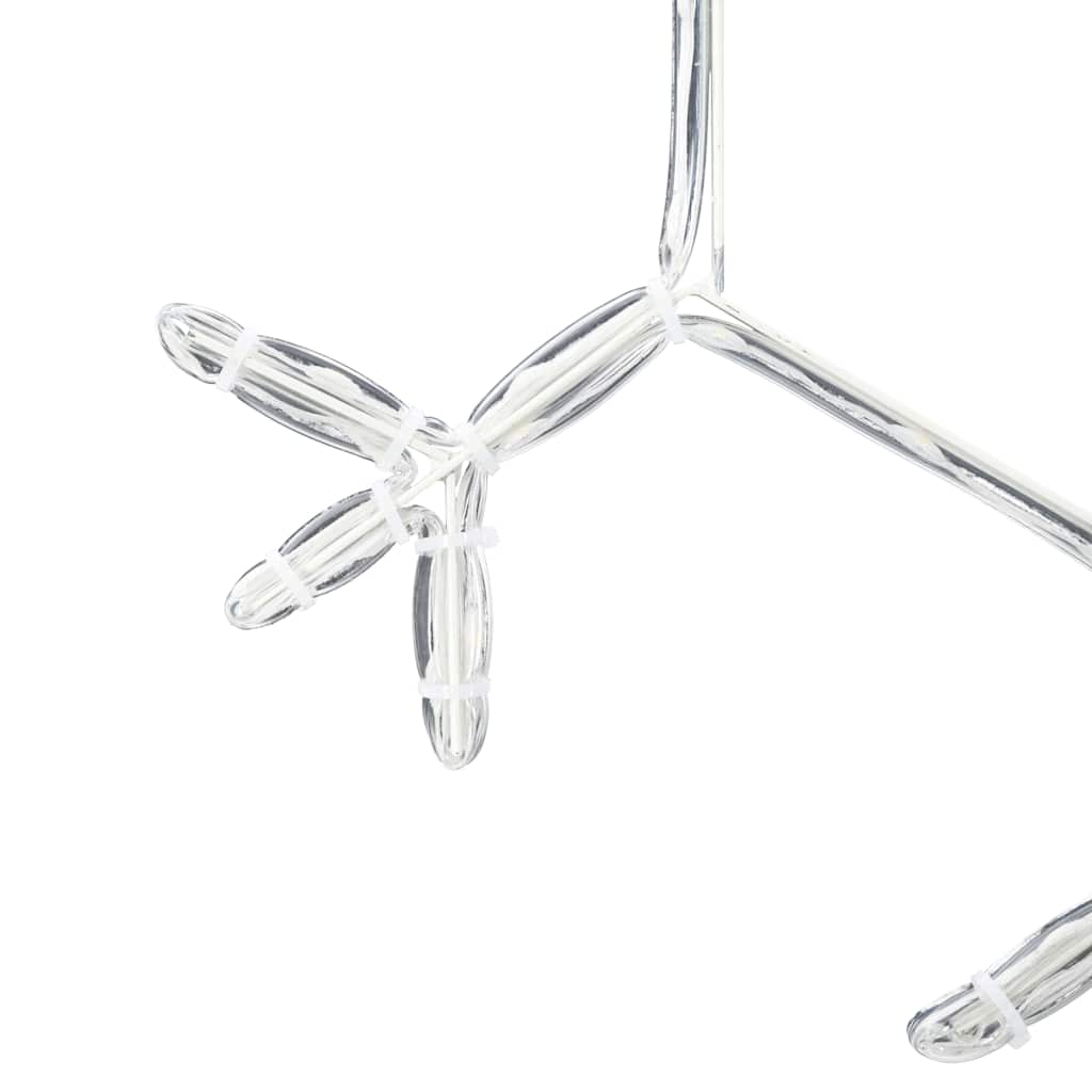 Weihnachts-Schneeflocke mit 252 LEDs Warmes Weiß 45 x 38 cm PVC