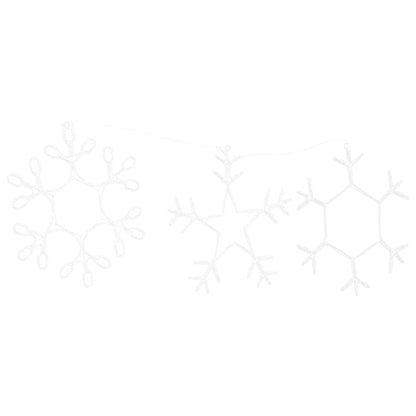 Weihnachts-Schneeflocke mit 252 LEDs Warmes Weiß 45 x 38 cm PVC