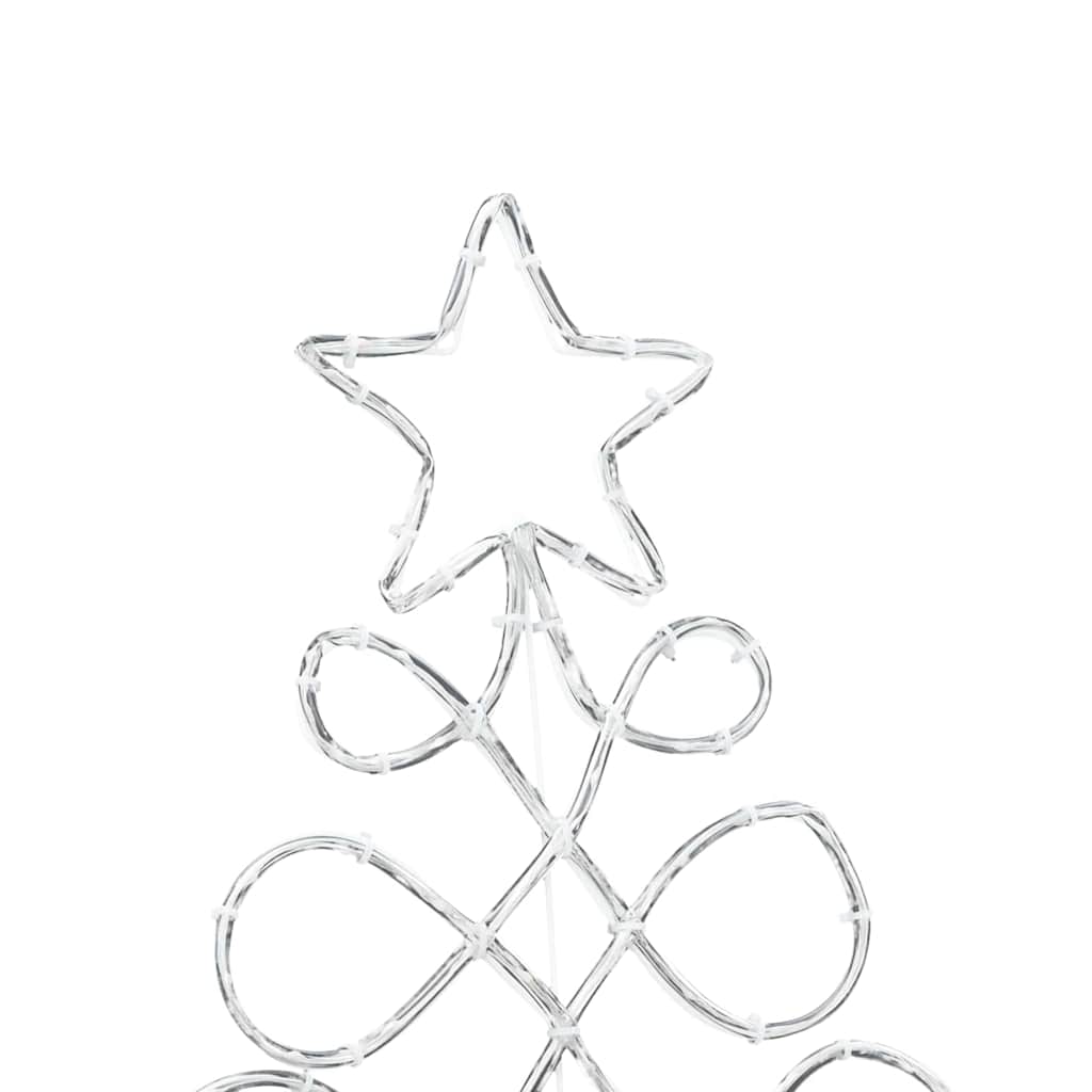 Lichterbaum in Weihnachtsbaumform Mehrfarbig 80 x 56 cm PVC