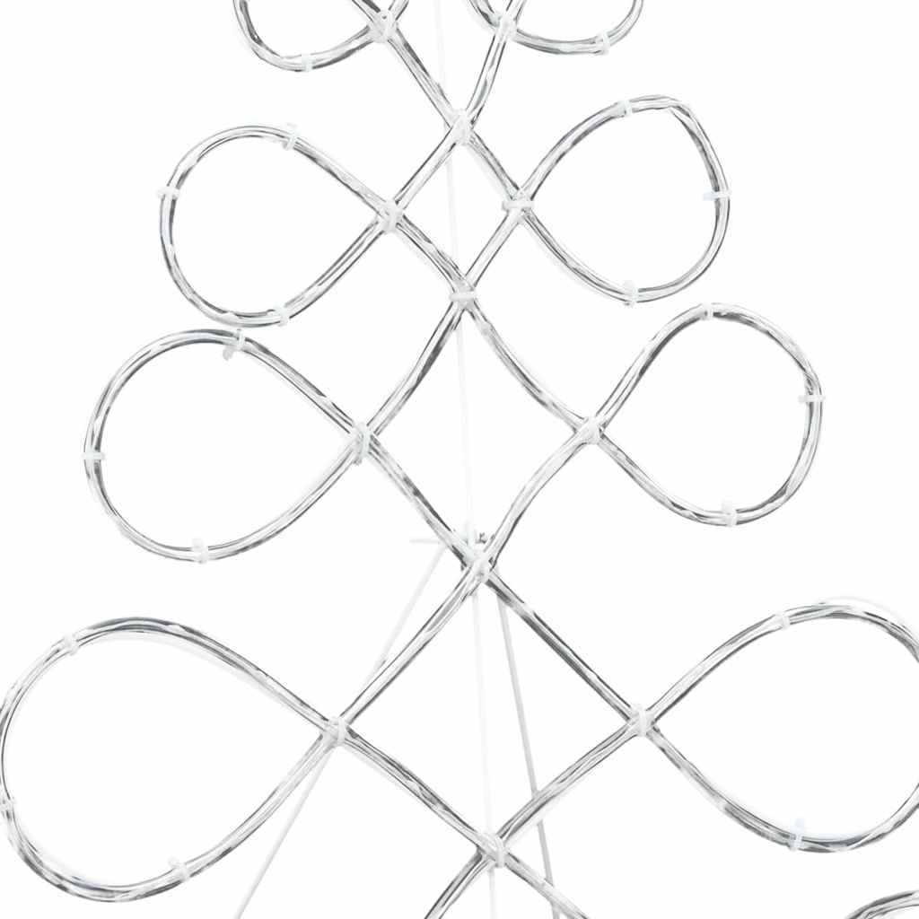 Lichterbaum in Weihnachtsbaumform Mehrfarbig 80 x 56 cm PVC