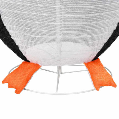 Schnee-Pinguin Figur Warmweiß 78 x 88 x 180 cm Stoff