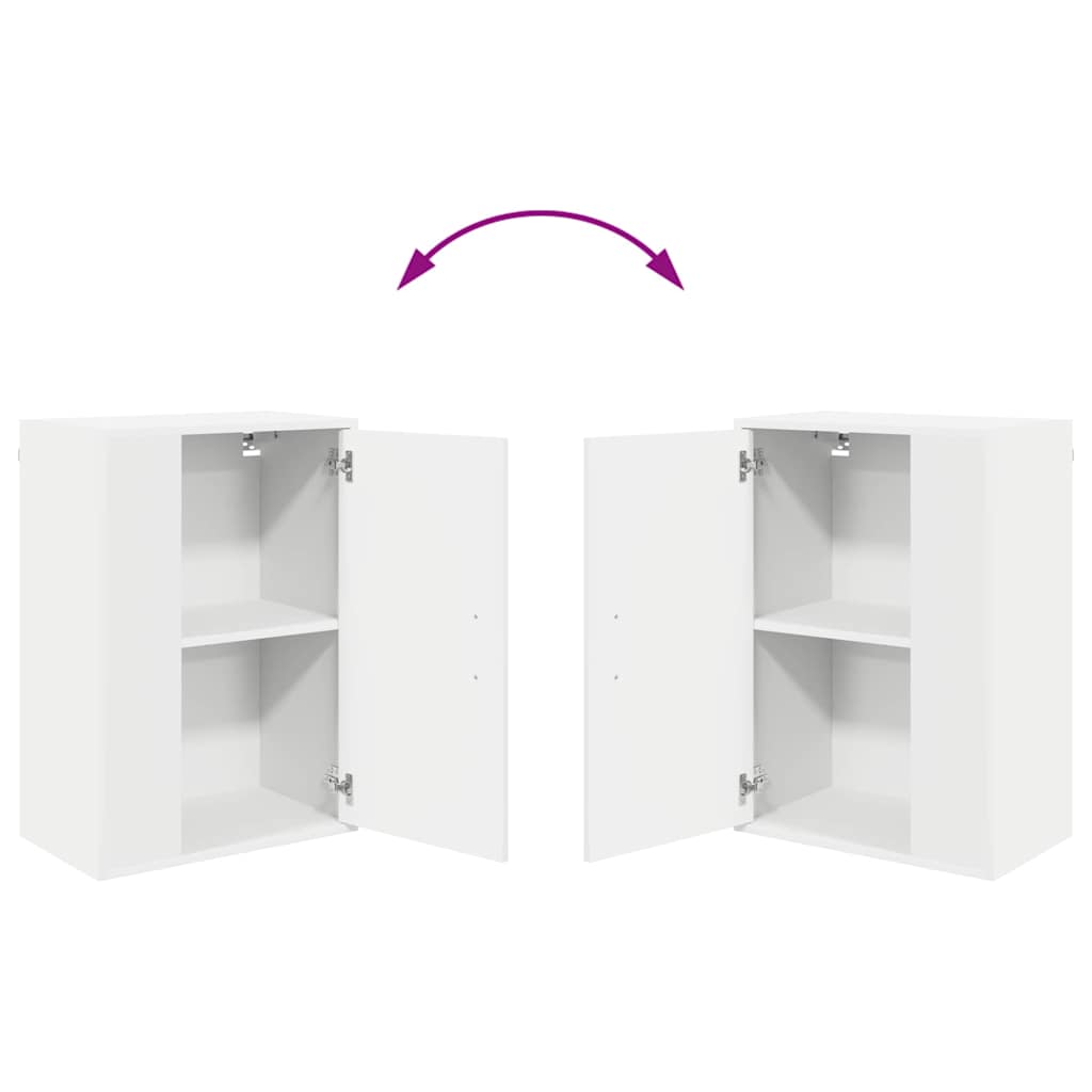 4-teilige TV-Schrank Set Wandmontiert 4 pcs Weiß Holzwerkstoff