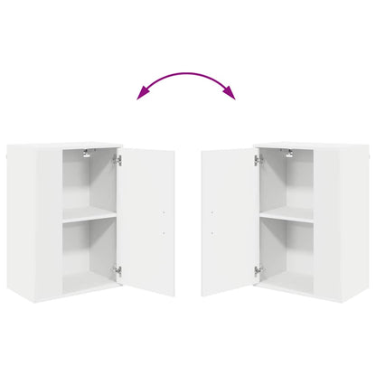 4-teilige TV-Schrank Set Wandmontiert 4 pcs Weiß Holzwerkstoff