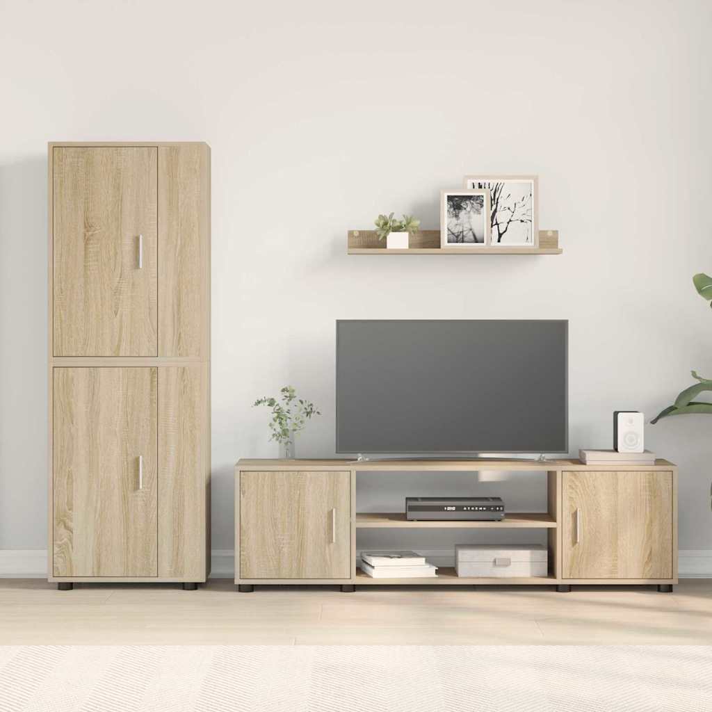 4-teilige TV-Schrank Set 4 pcs Sonoma Eiche Holzwerkstoff