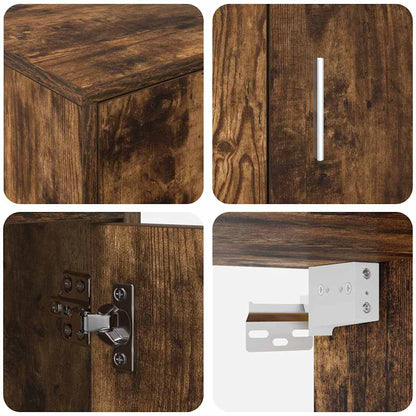 4-teilige TV-Schrank Set 4 pcs Rauchiges Eichenholz