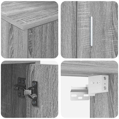 4-teilige TV-Schrank Set 4 pcs Grau Sonoma Holzwerkstoff