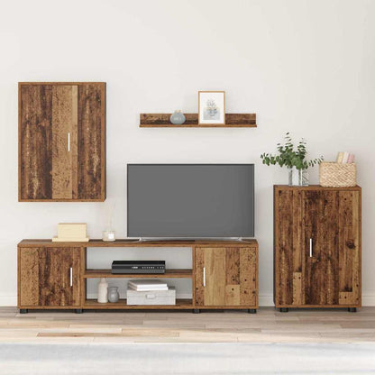 4-teilige TV-Schrank Set 4 pcs Altholz Holzwerkstoff