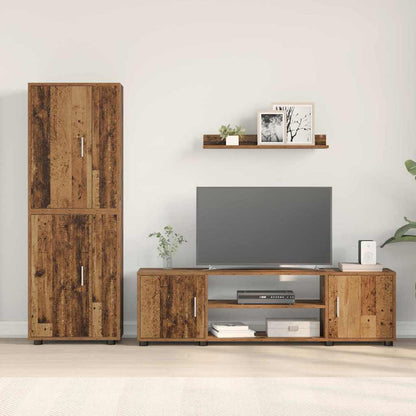 4-teilige TV-Schrank Set 4 pcs Altholz Holzwerkstoff