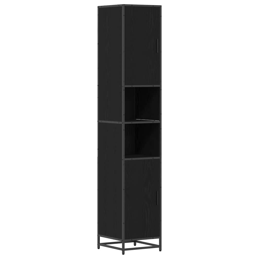 Badezimmermöbel Set 4 pcs Schwarz Eichen-Optik 80 x 33 x 60 cm