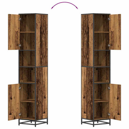 Badezimmer Schrank Altholz 35 x 37,5 x 188,5 cm Holzwerkstoff