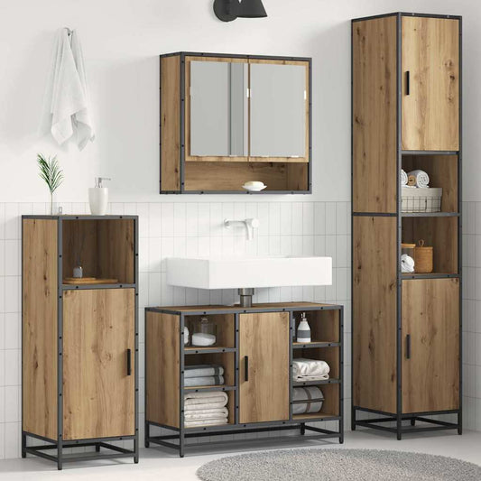 Badezimmer Schrank Eiche handwerklich 35 x 37,5 x 188,5 cm