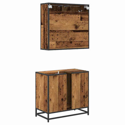 Badezimmermöbel Set 2 pcs Altholz 65 x 33 x 60 cm Holzwerkstoff