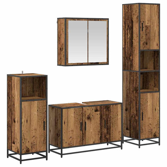 Badezimmermöbel Set 4 pcs Altholz 90 x 33 x 60 cm Holzwerkstoff