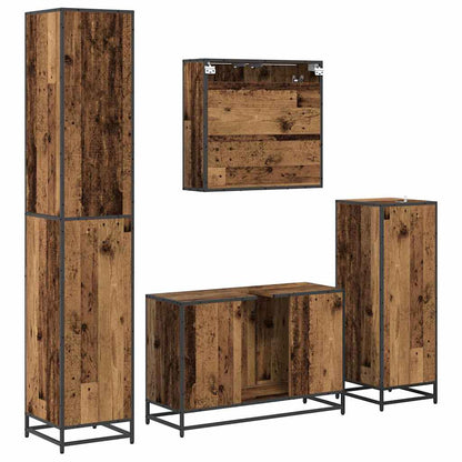 Badezimmermöbel Set 4 pcs Altholz 90 x 33 x 60 cm Holzwerkstoff