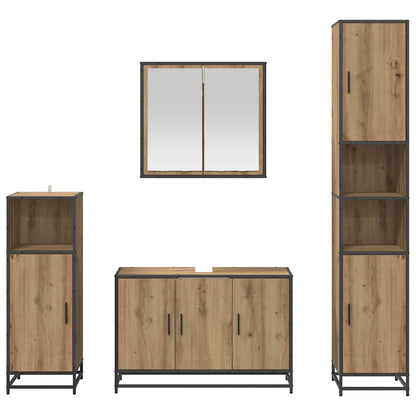 Badezimmermöbel Set mit Tür 4 pcs Artisan-Eiche 90 x 33 x 60 cm
