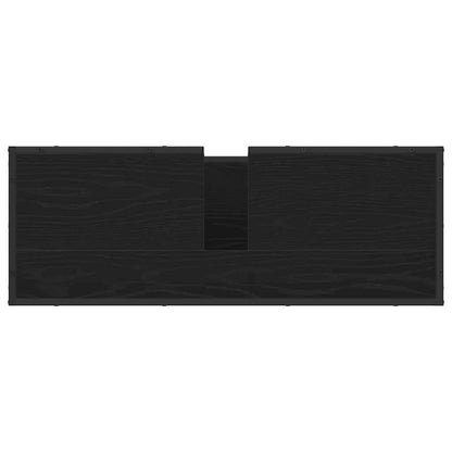 Badezimmermöbel Set 4 pcs Schwarz Eichen-Optik 90 x 33 x 60 cm
