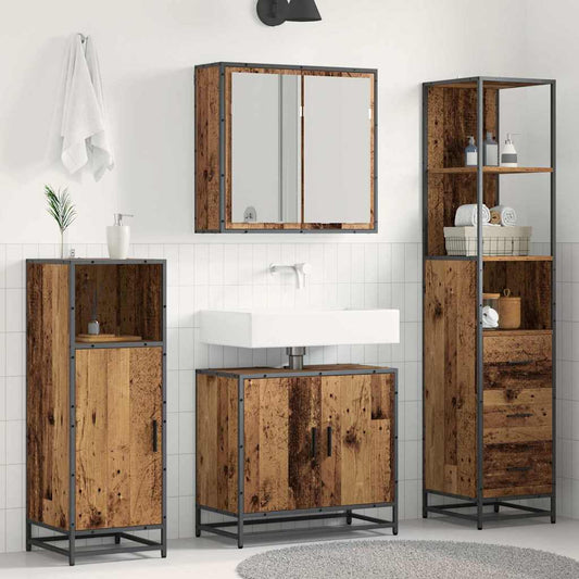 Badezimmermöbel Set 3 pcs Altholz 65 x 33 x 60 cm Holzwerkstoff