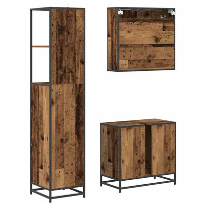 Badezimmermöbel Set 3 pcs Altholz 65 x 33 x 60 cm Holzwerkstoff
