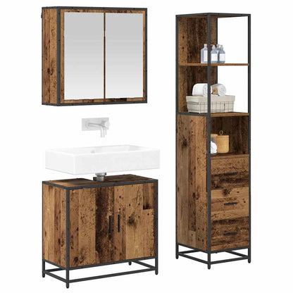 Badezimmermöbel Set 3 pcs Altholz 65 x 33 x 60 cm Holzwerkstoff