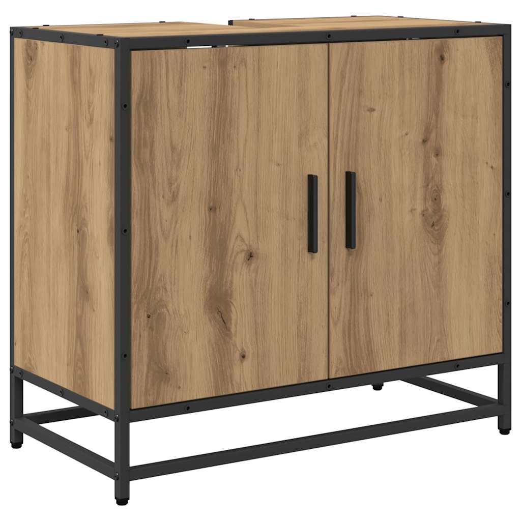 Badezimmermöbel Set mit Tür 3 pcs Artisan-Eiche 65 x 33 x 60 cm