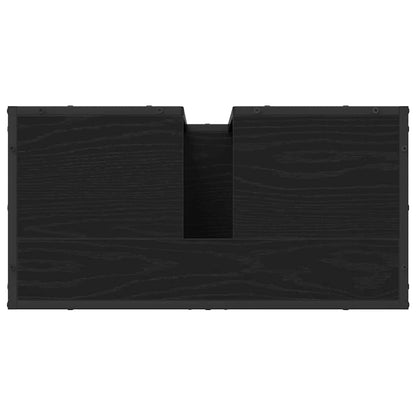 Badezimmermöbel Set 3 pcs Schwarz Eichen-Optik 65 x 33 x 60 cm